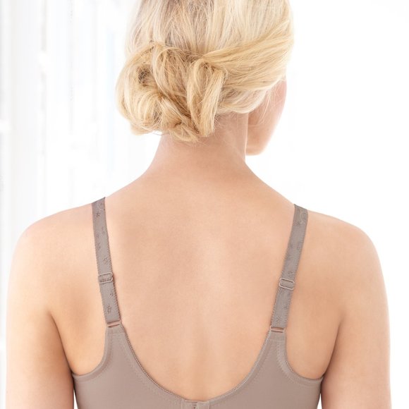 Set of 3! 32C Glamorise ELEGANCE Bra (UNDERWIRED) Embroidered SUPPORT TAUPE NEW - Picture 4 of 14